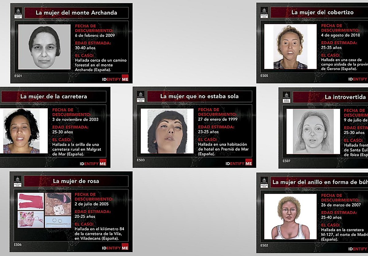 Las siete mujeres desaparecidas sin identificar