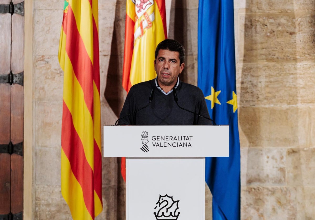 El presidente de la Generalitat Valenciana, Carlos Mazón