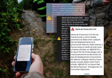 Del «estén atentos» al «vayan a sus casas»: cómo la DANA ha cambiado las alertas al móvil