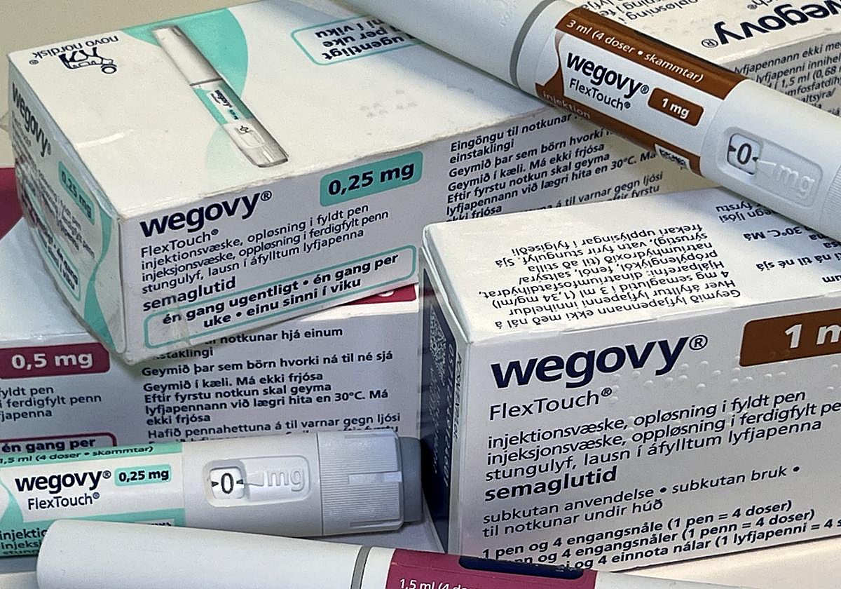 Cajas del medicamento Wegoby, para la pérdida de peso