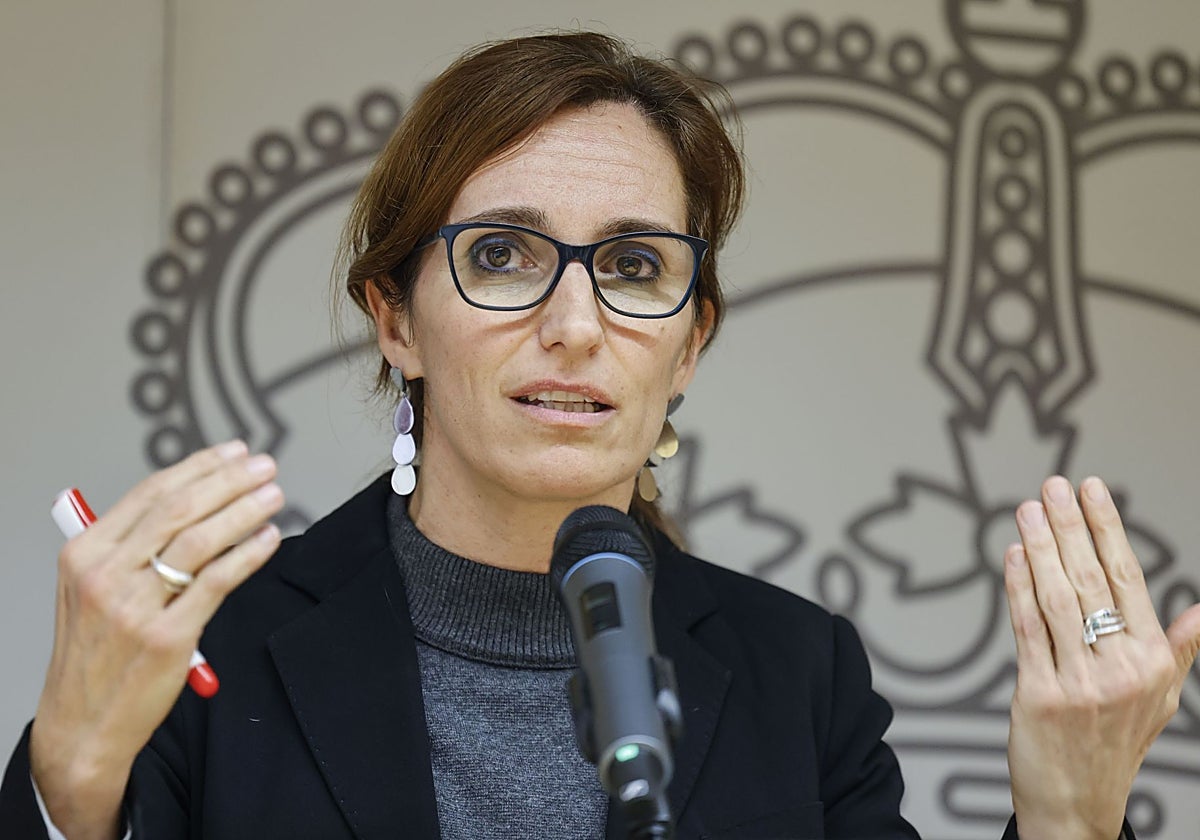 La ministra de Sanidad, Mónica García, este miércoles