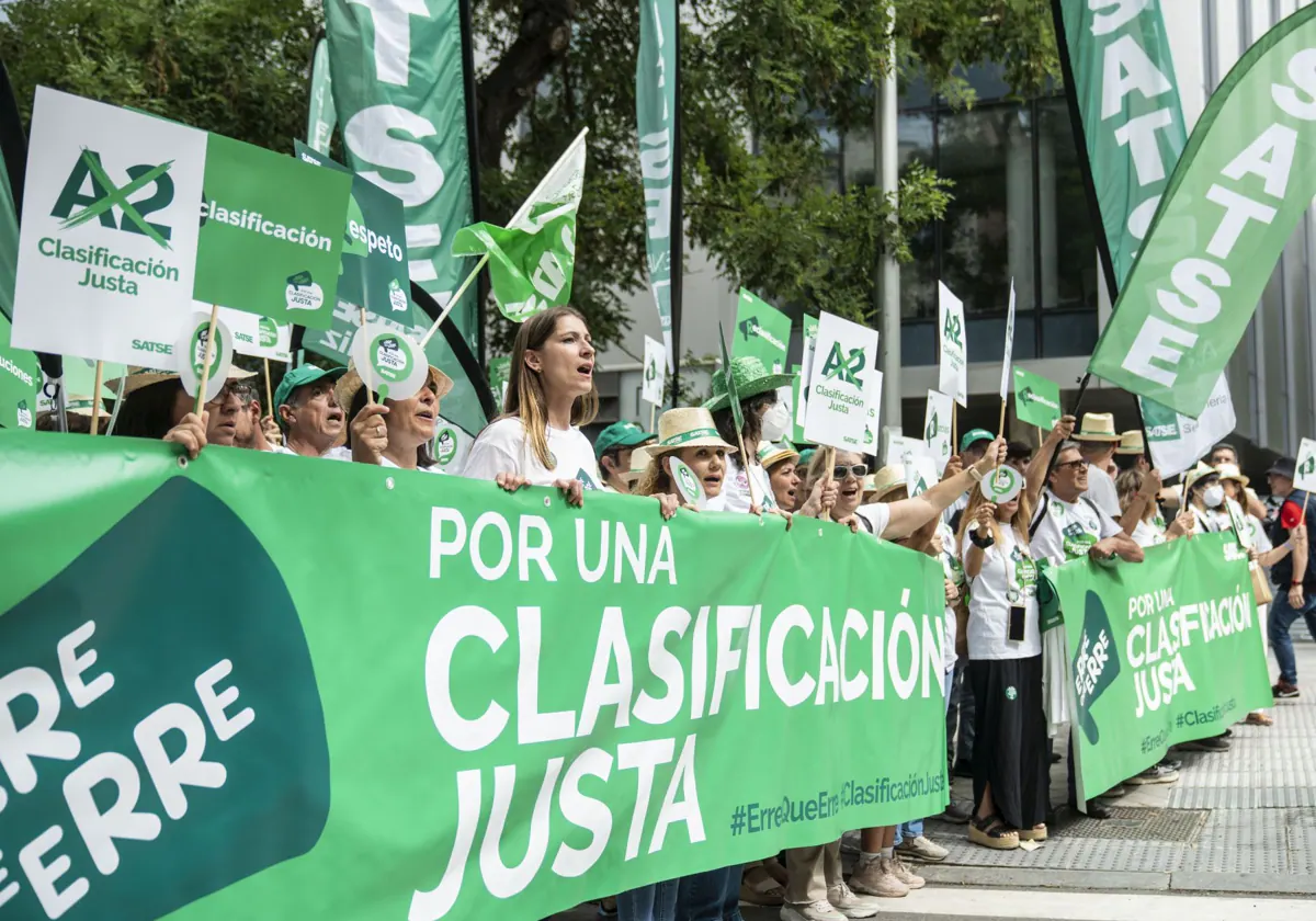 Manifestación de Satse reclamando el cambio de categoría profesional