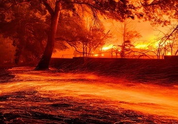Las imágenes del devastador incendio de Los Ángeles