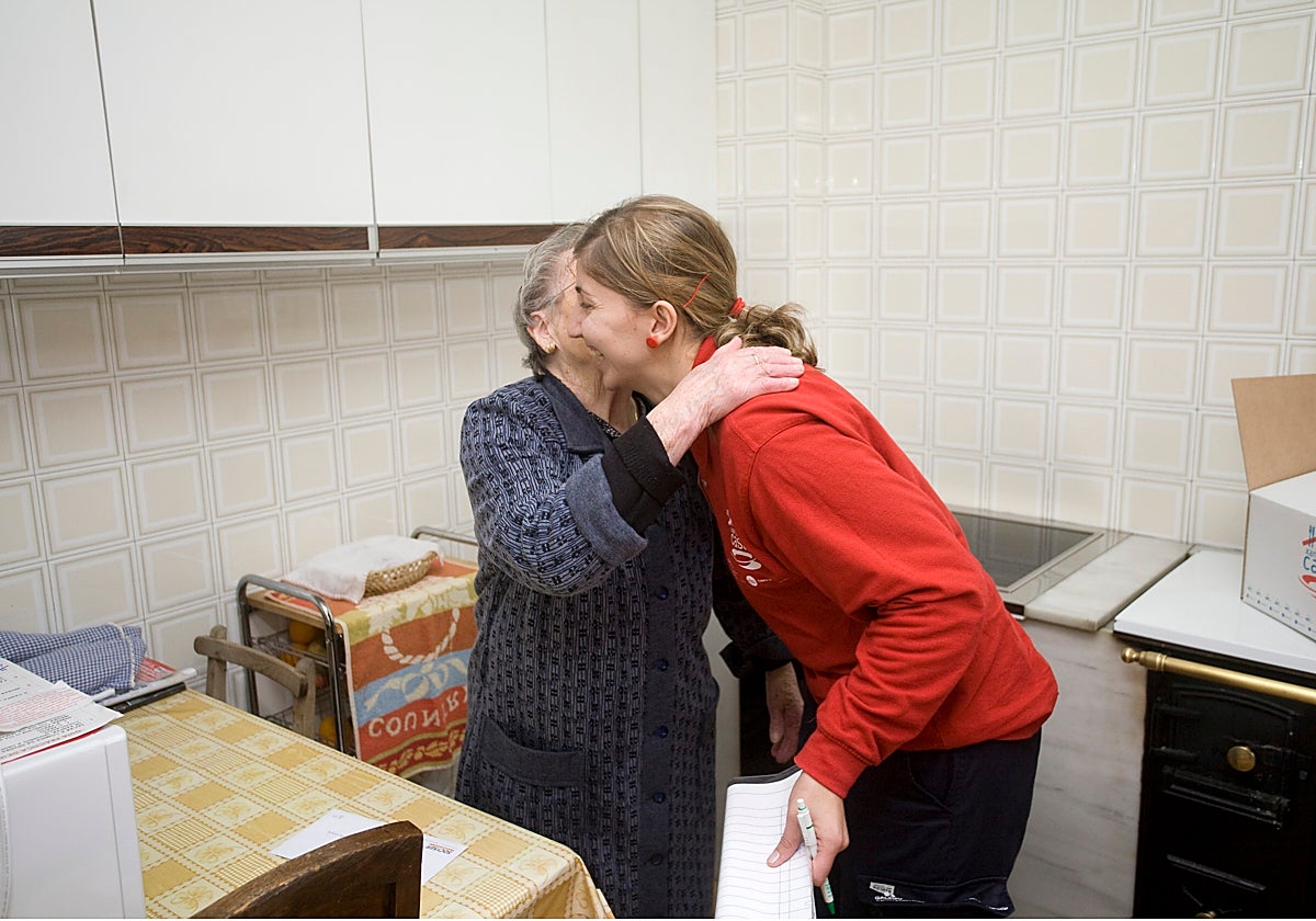 Entrega de comida a cargo del equipo de Xantar na Casa