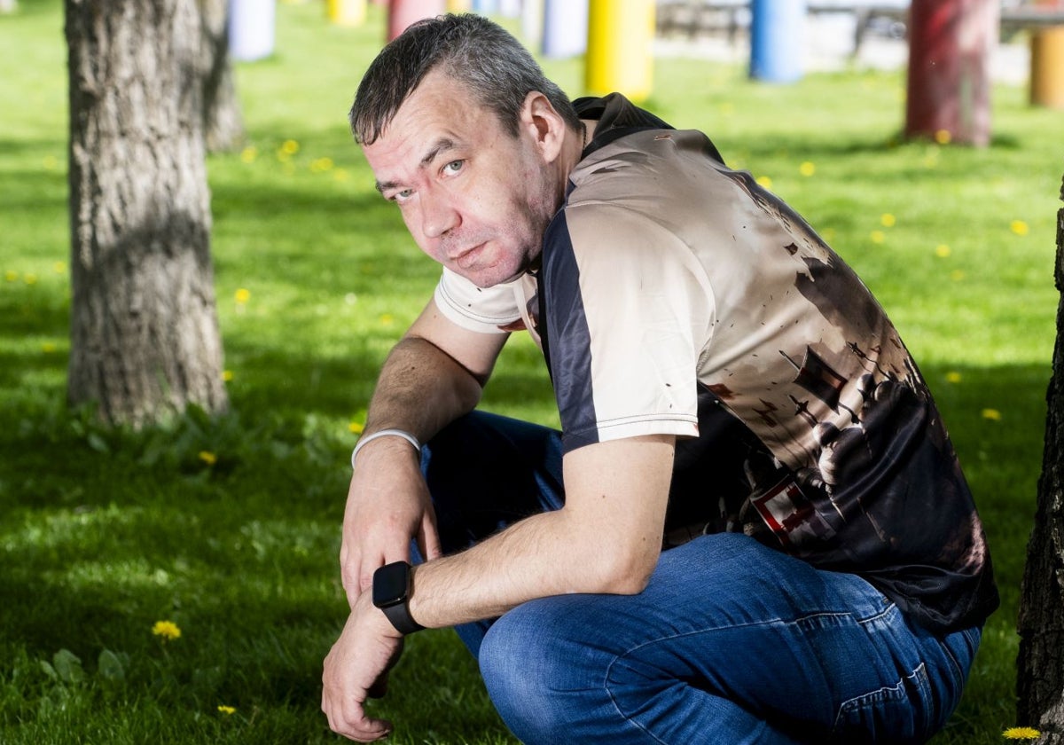 Oleksiy es uno de los refugiados de Pokrovsk viviendo en Madrid