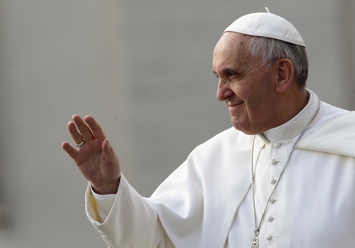 El Papa Francisco durante una audiencia en la Basílica de San Pedro, en el año 2013