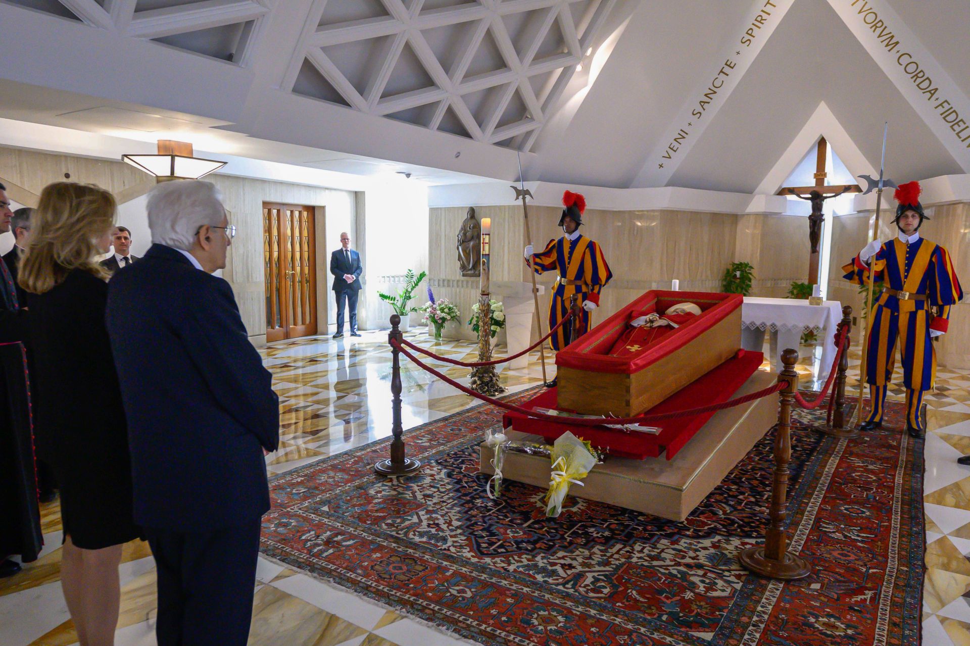 Sergio Mattarella y su hija Laura.