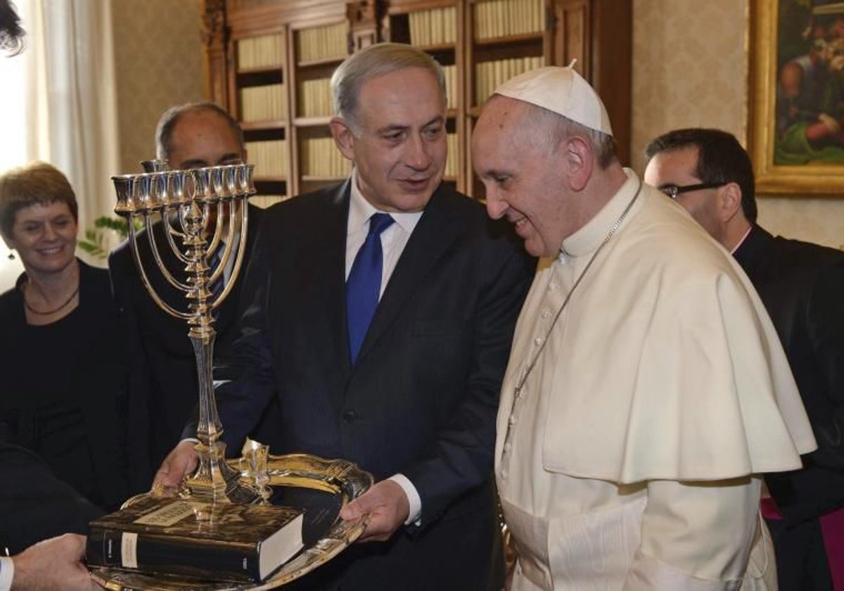 Netanyahu durante una visita al Vaticano en 2013