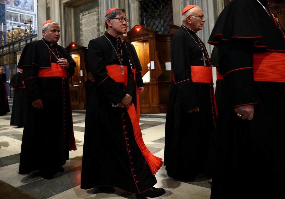 Los cardenales atendieron una oración de vísperas en Santa María la Mayor