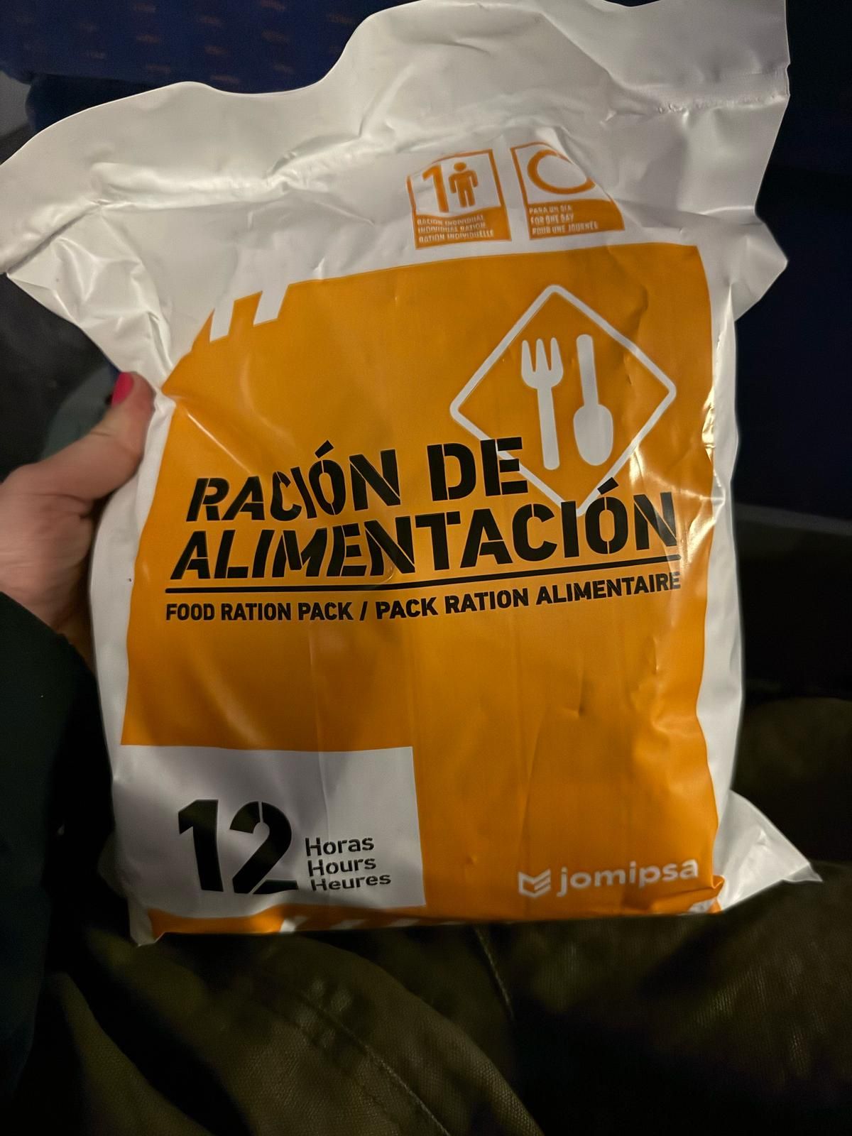 Las raciones de comida que envió la Cruz Roja