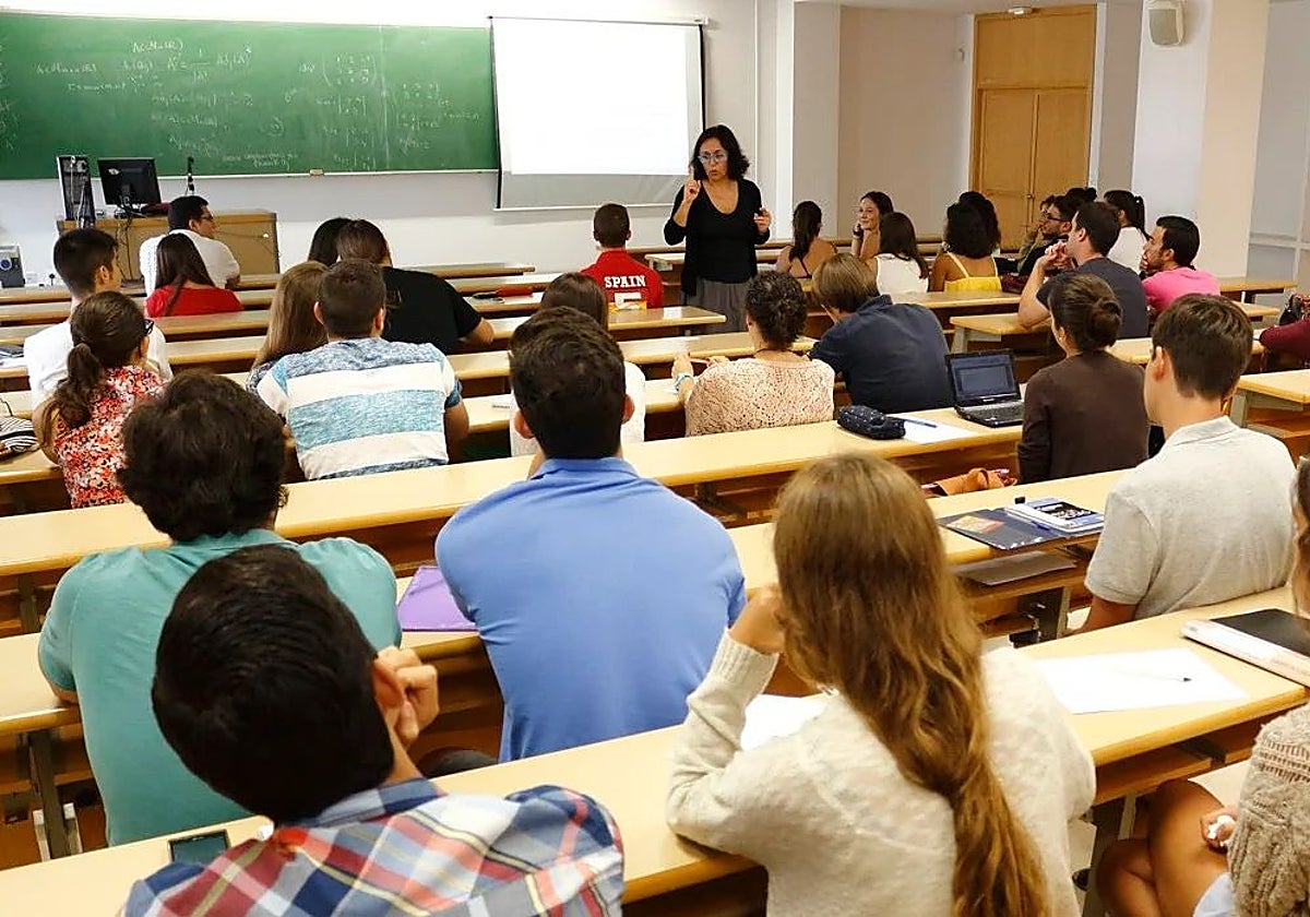 Imagen de archivo de una aula de una escuela catalana