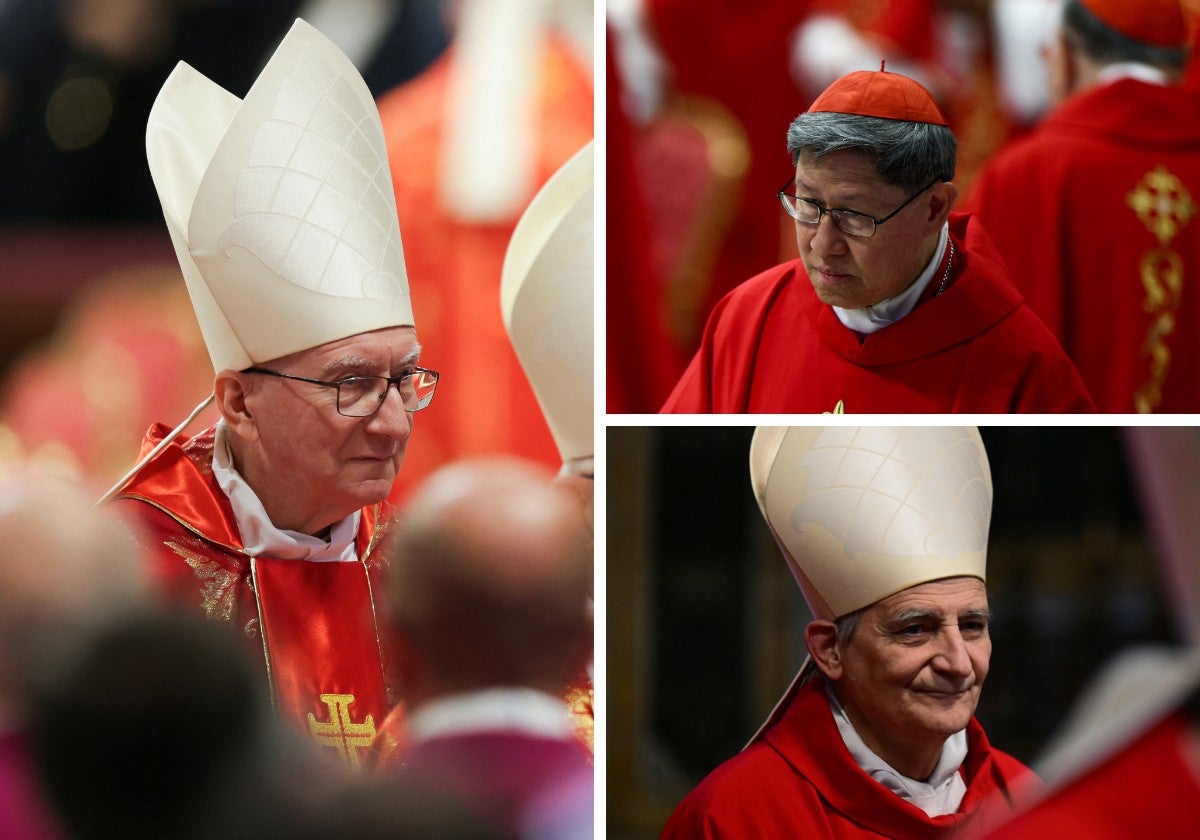 Los purpurados favoritos para suceder a Francisco eran Parolin, Tagle y Zuppi