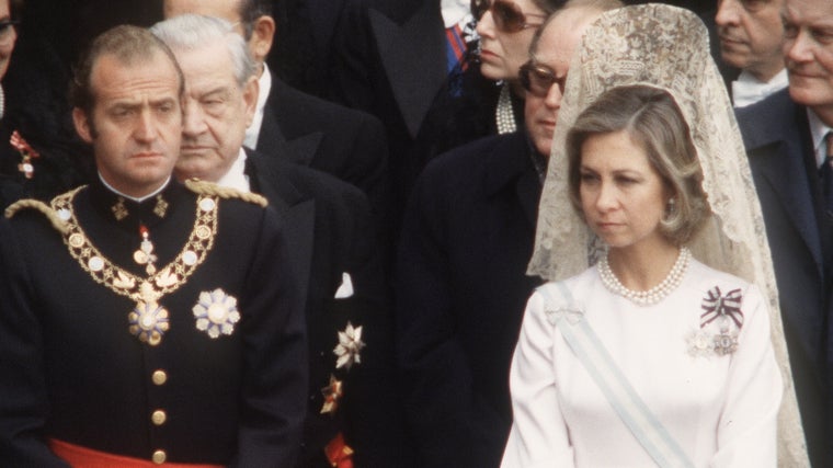 Juan Carlos I y la Reina Sofía, en la entronización de Juan Pablo II, en 1978