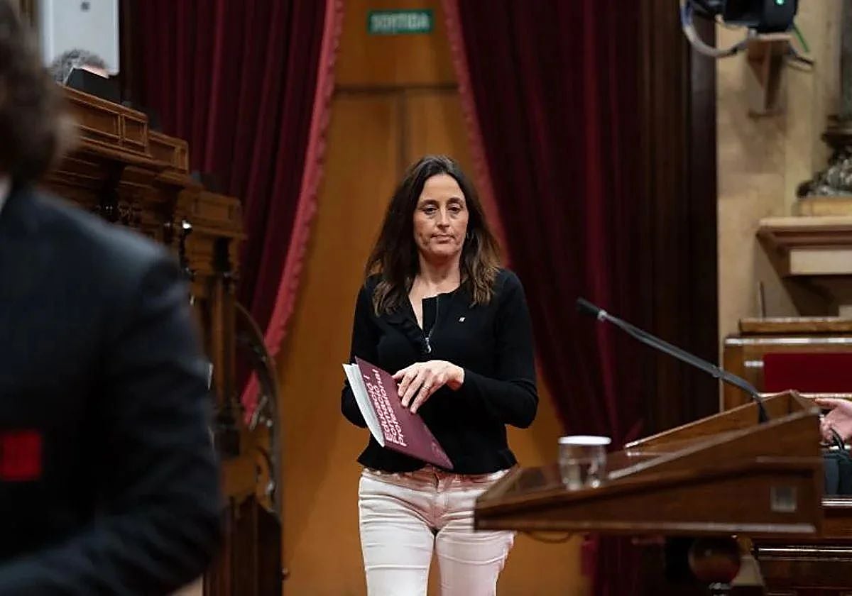 Esther Niubó en una reciente comparecencia en el Parlament
