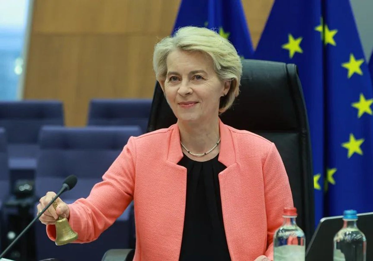 La presidenta de la Comisión Europea, Ursula von der Leyen, el 4 de junio
