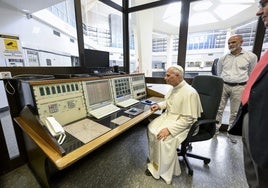 El Papa León XIV en las instalaciones de Radio Vaticano