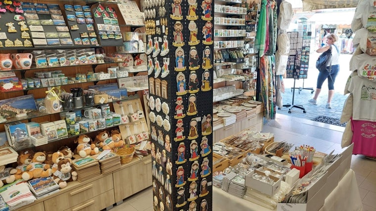 Una tienda de recuerdos en Castel Gandolfo