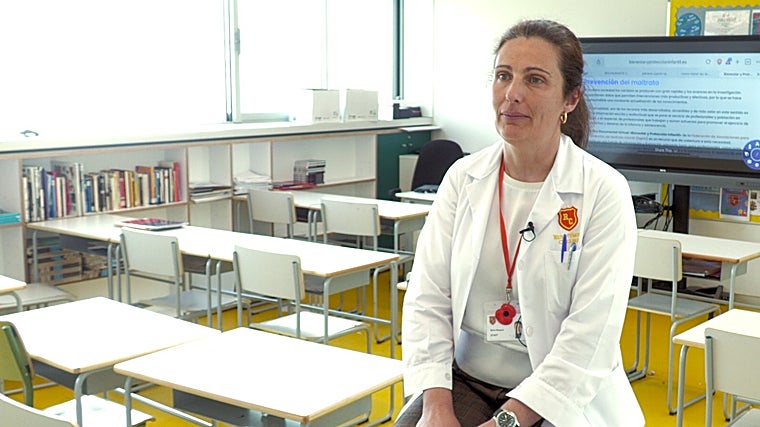 María Minguez, enfermera en un colegio