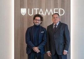 El presidente de la Utamed, Paco Ávila, y el rector de la Utamed, Juan de Dios Jiménez.