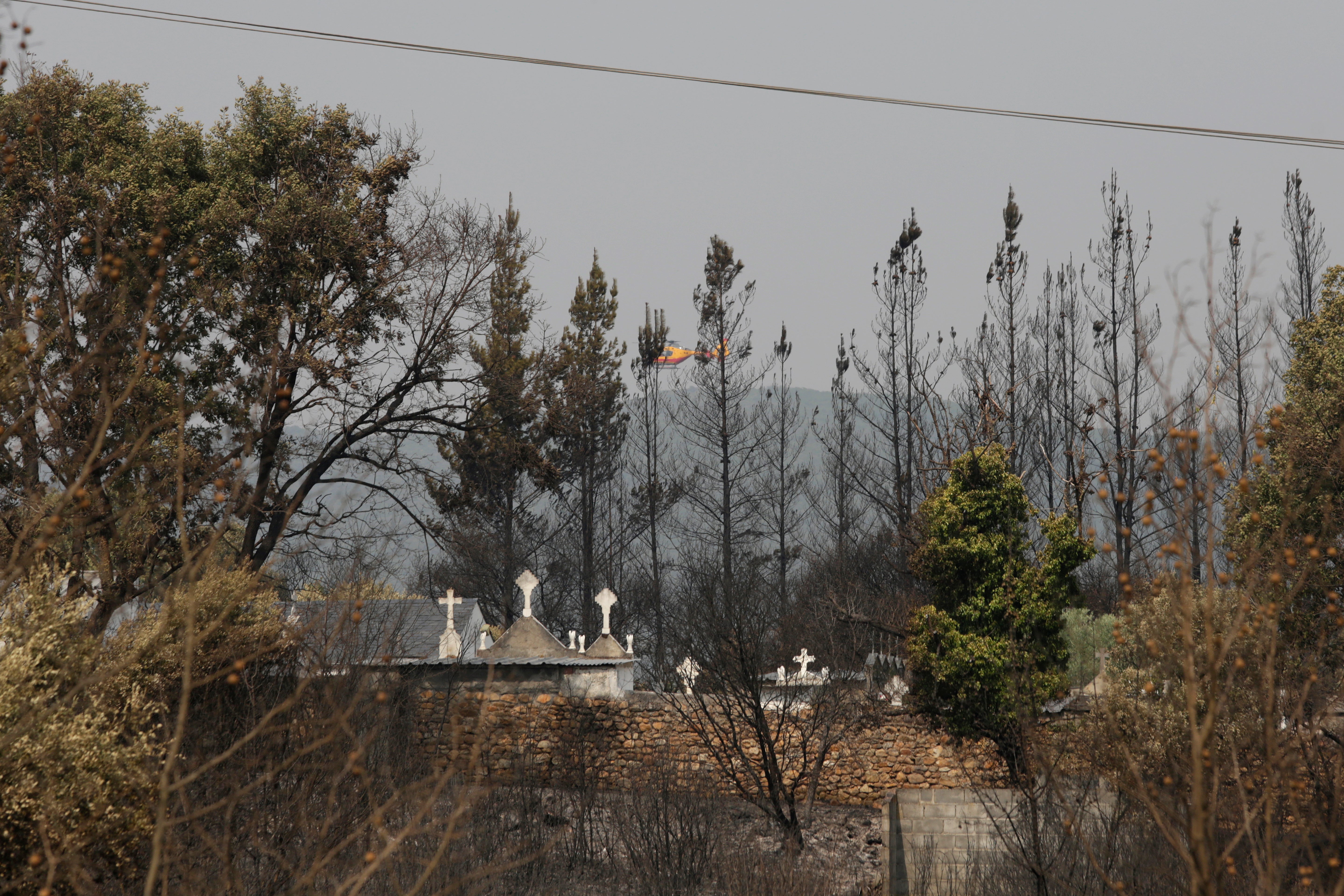 Campo quemado en la zona de Las Médulas