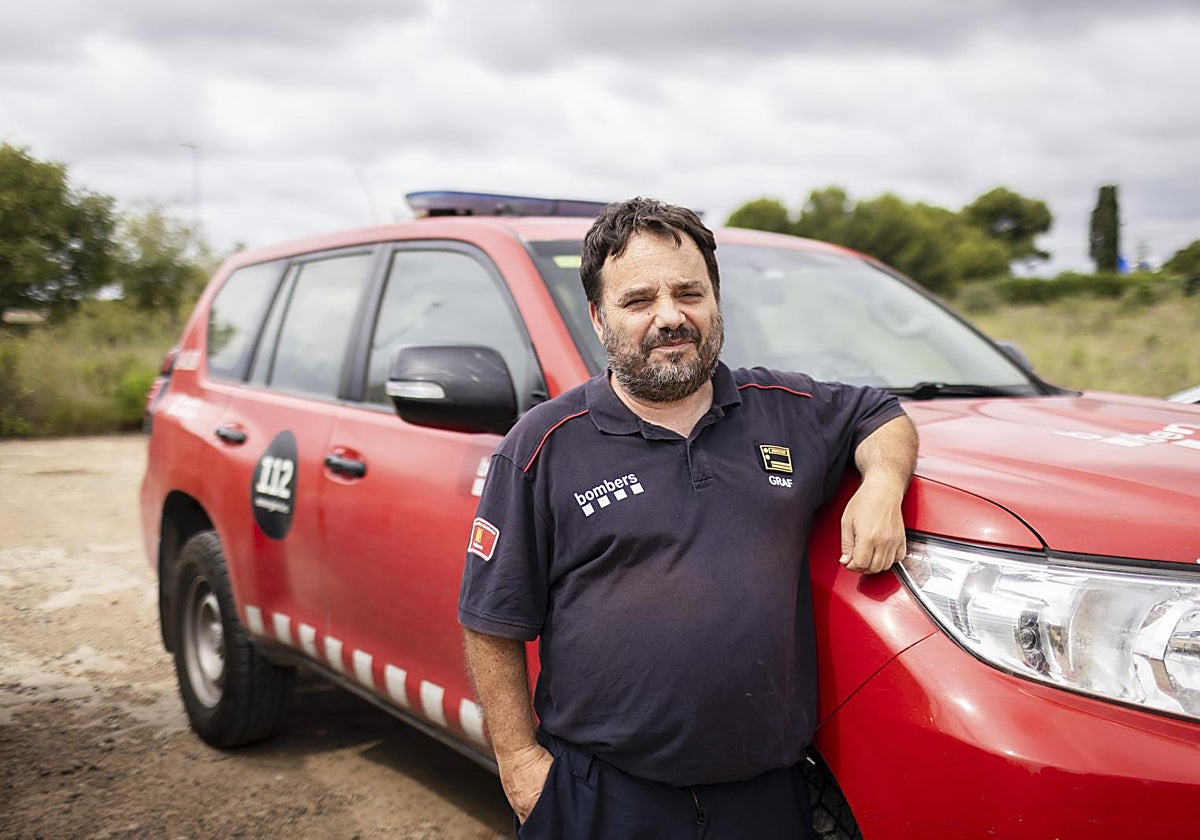 Marc Castellnou, en la sede del 112 en Reus (Tarragona)