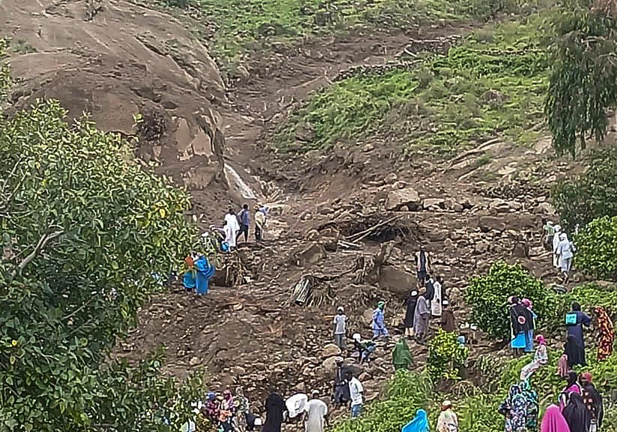 Corrimientos de tierra en Sudán.