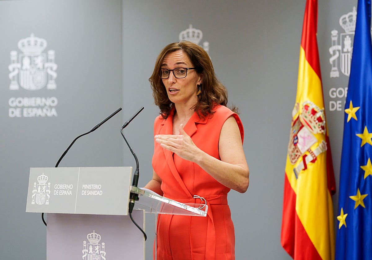 La ministra de Sanidad, Mónica García, el pasado julio