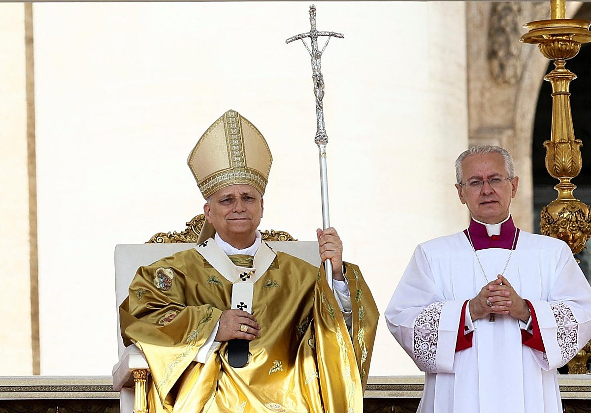 El Papa León XIV durante la homilía