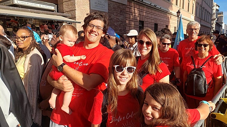 El grupo de peregrinos llegado desde Barcelona