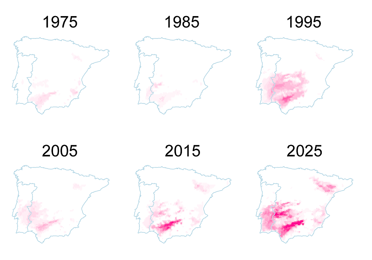 Número de días de verano con temperatura por encima de los 40º