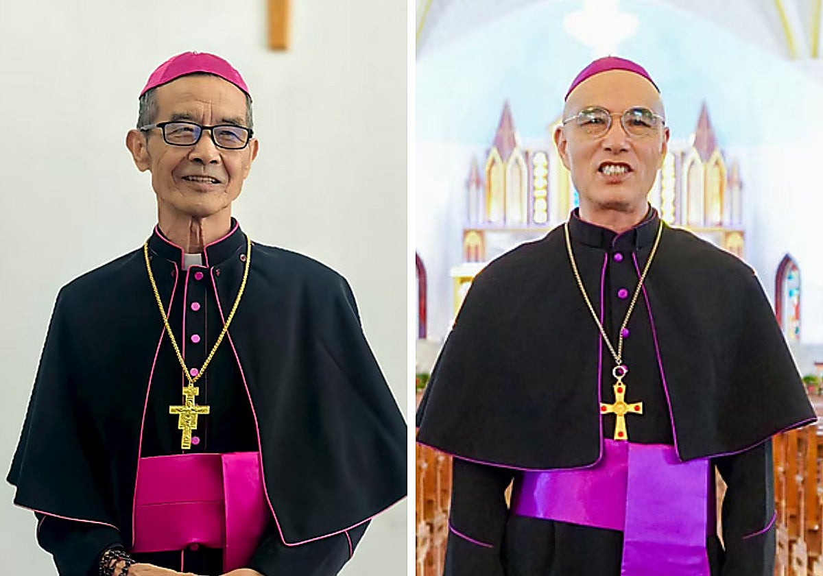 A la izquierda, Agostino Cui Tai. A la derecha, Giuseppe Ma Yan'en