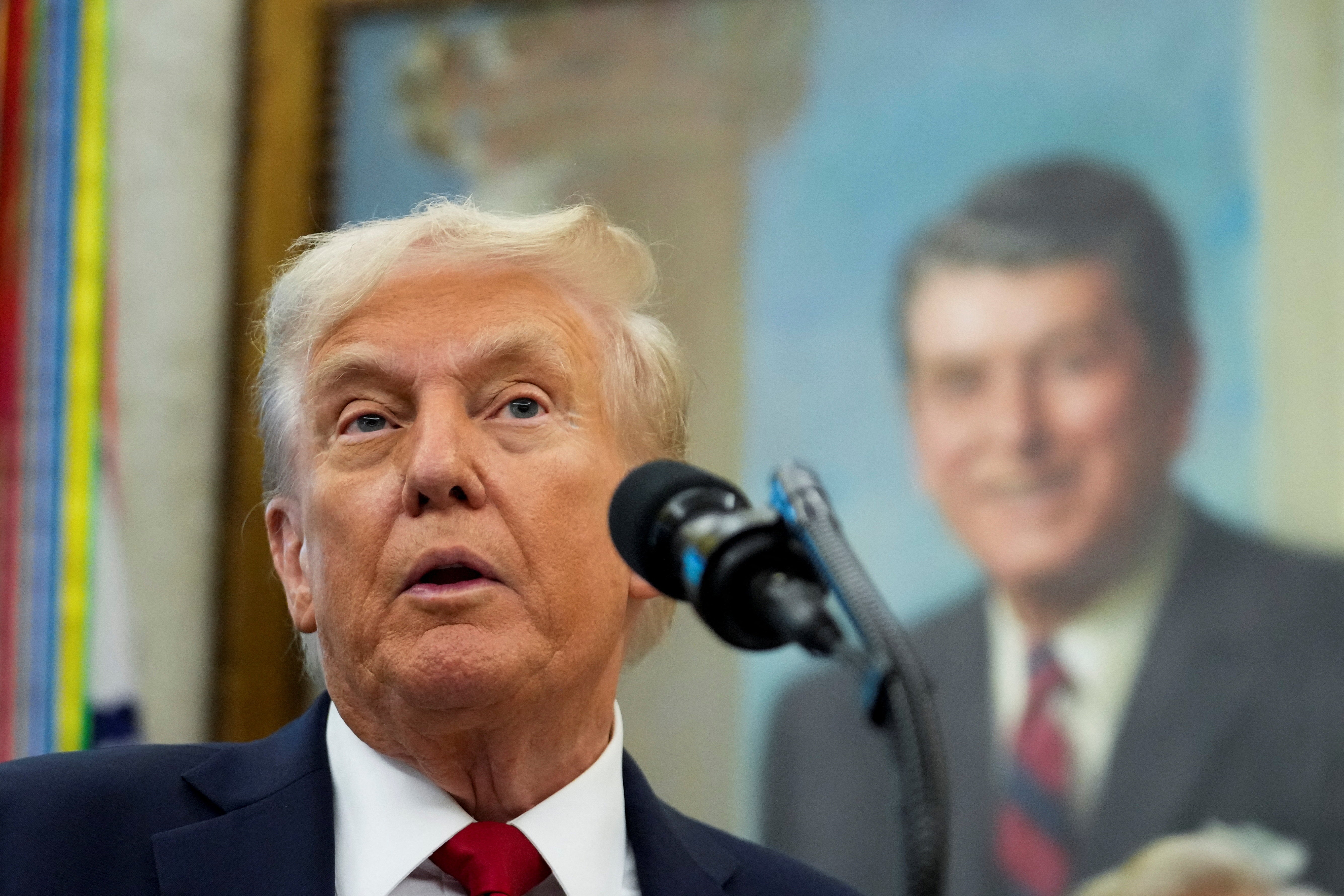 El presidente de Estados Unidos, Donald Trump, durante la rueda de prensa