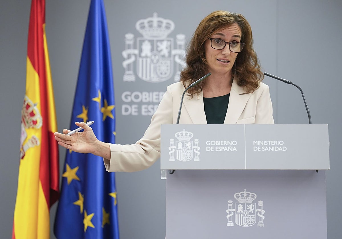 La ministra de Sanidad, Mónica García, este miércoles