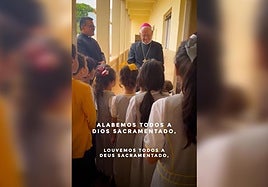 Los niños de un colegio de Brasil homenajean a un Arzobispo poniendo letra al himno de España