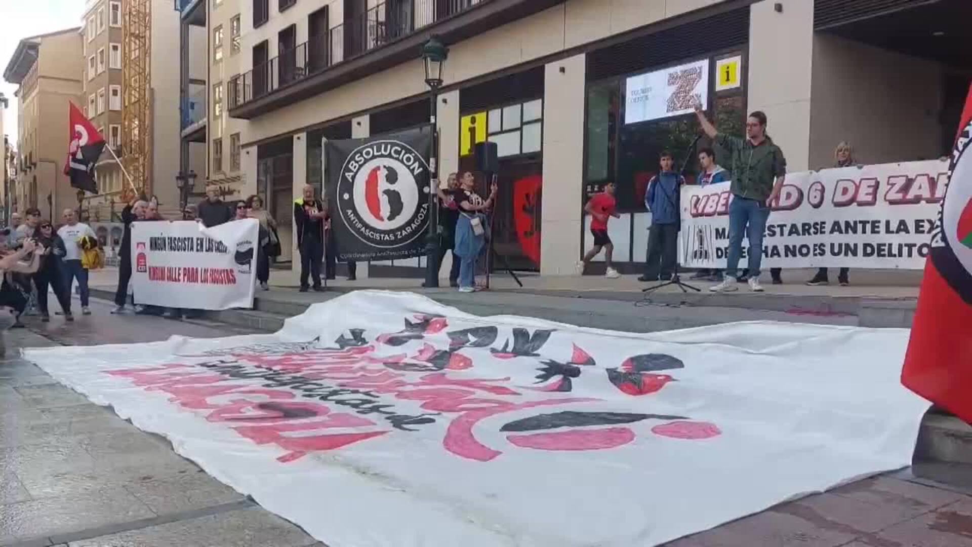 Medio millar de personas reclaman la libertad “inmediata” de los Seis de Zaragoza