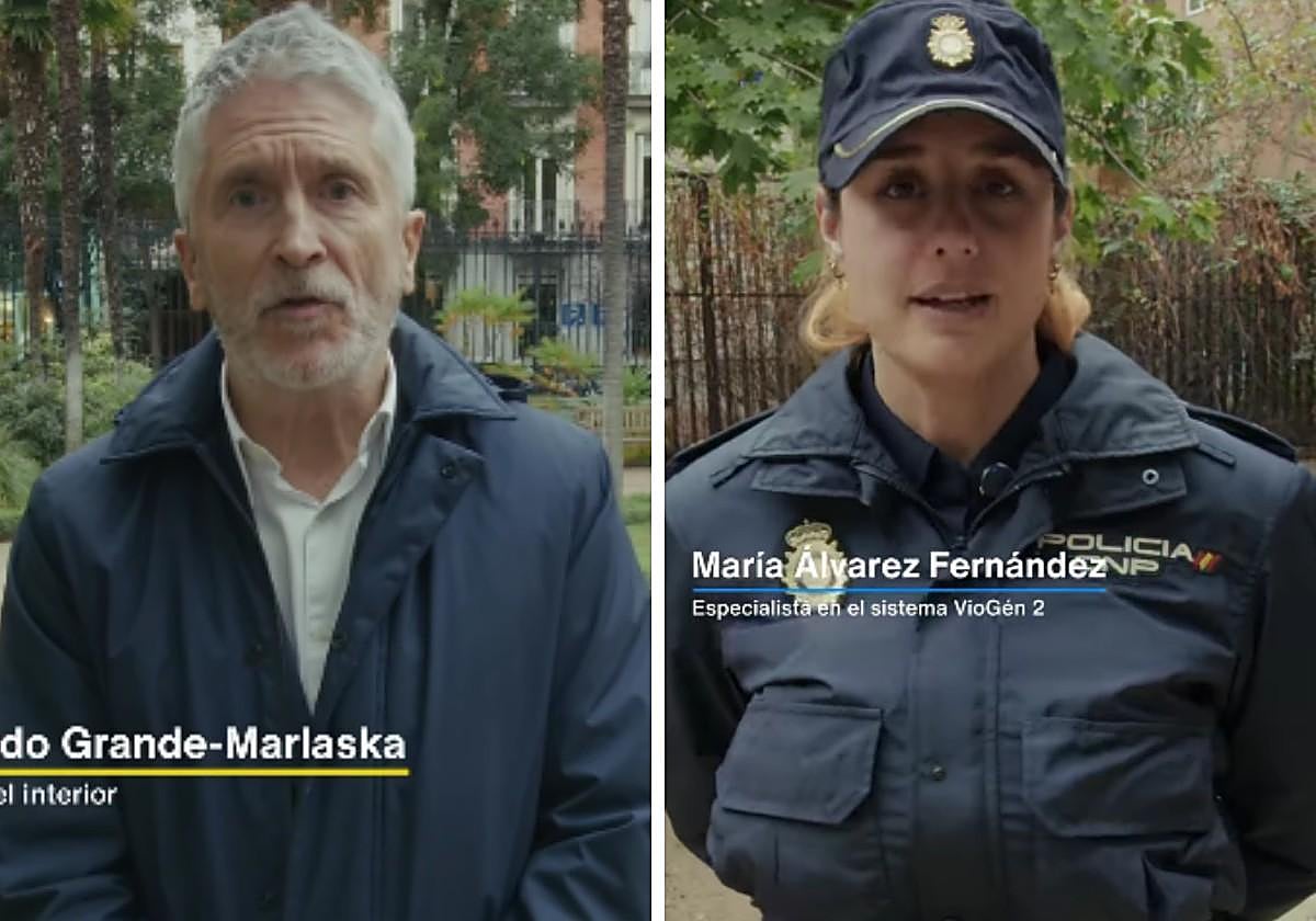 Fotogramas del primer vídeo promocional de la campaña de VioGén 2