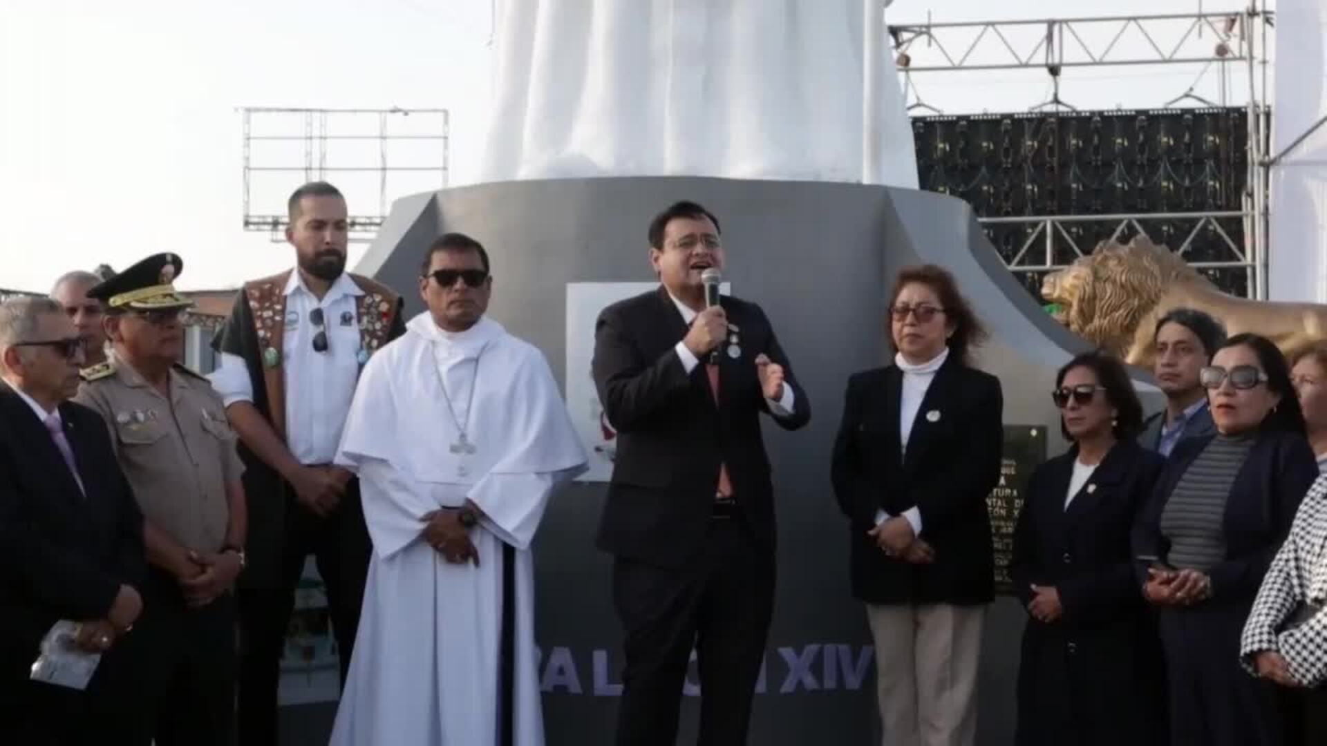 Inauguran una gran estatua en honor al papa León XIV en la ciudad peruana de Chiclayo