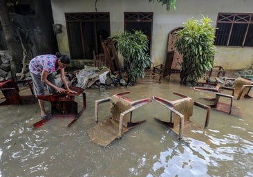Inundaciones en el sudeste asiático durante ciclón Ditwah