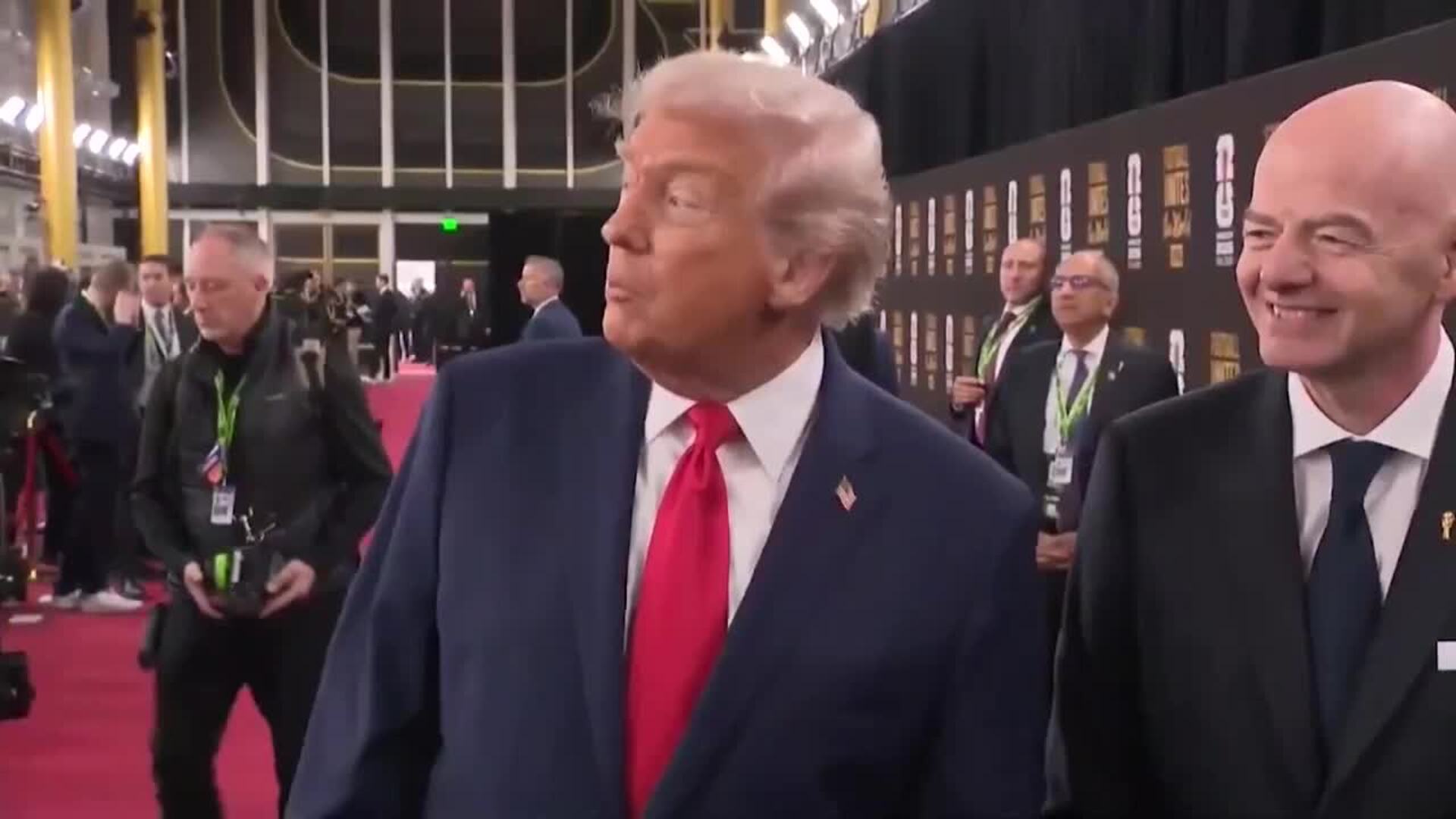 Trump a su llegada al sorteo del Mundial de Fútbol: &quot;Estamos preparados&quot;