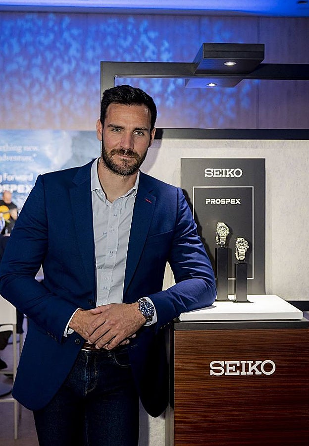 Saúl Craviotto en la presentación de las novedades de la firma japonesa Seiko en Madrid para 2023.
