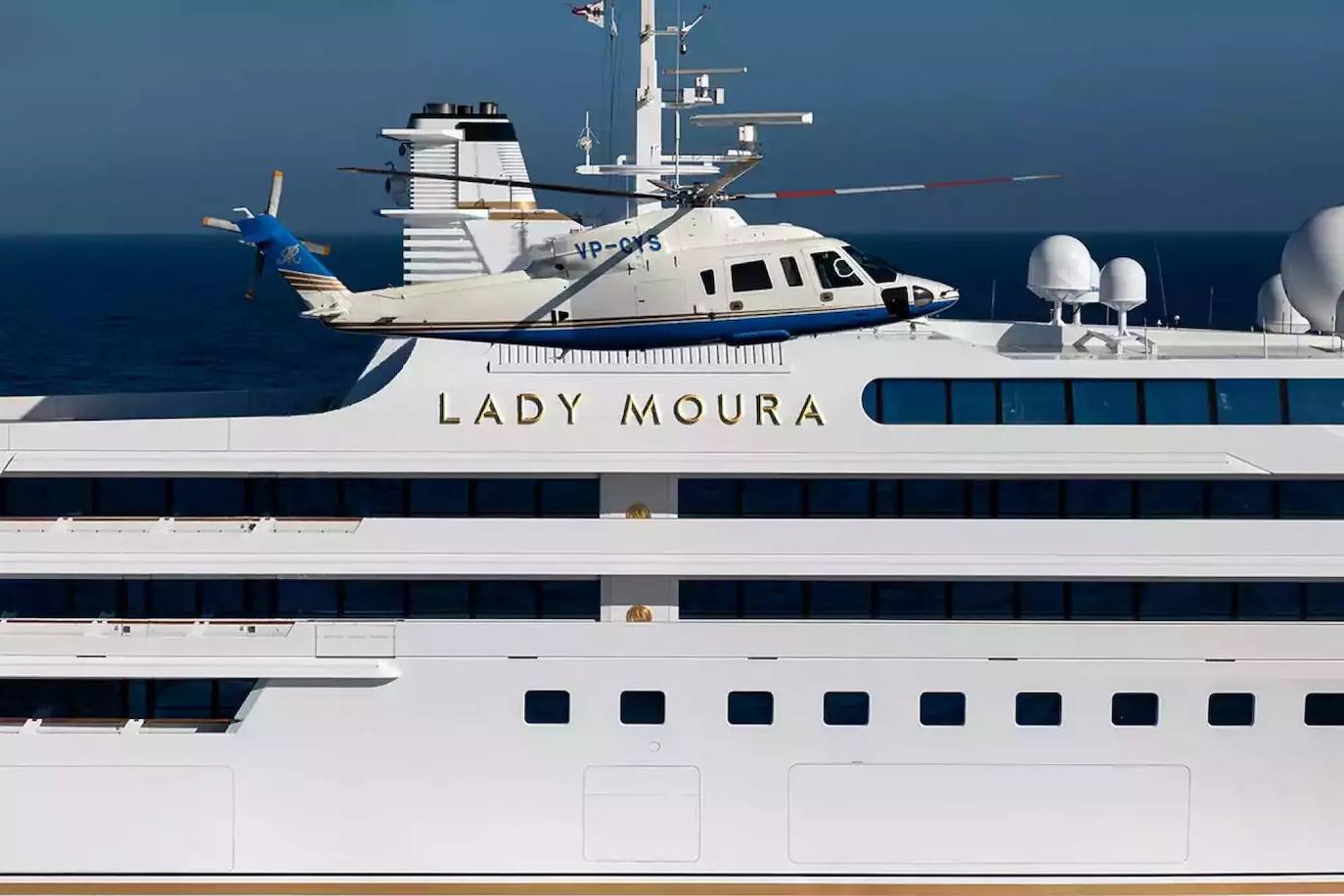 Entre los lujos que esconde el Lady Moura está el helipuerto para que sus huéspedes pueden viajar desde cualquier lugar. 