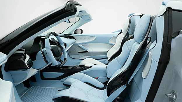 El interior cuenta con componentes  de carbono y cuero de alta calidad