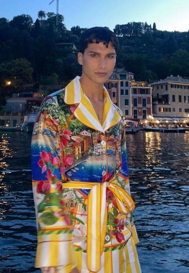 El modelo español Antonio López en su último desfile.