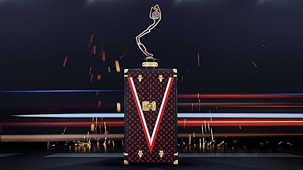 El exclusivo y lujoso baúl de Louis Vuitton en el que ha viajado el trofeo del Gran Premio de Mónaco.