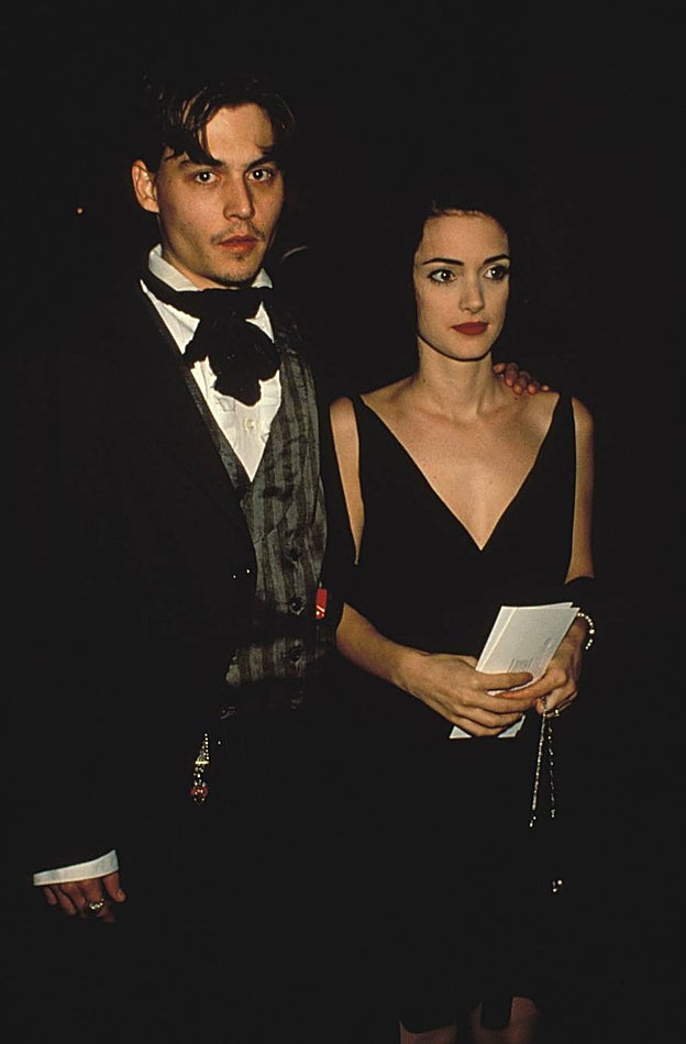 Johnny Depp y Winona Ryder en 1990.
