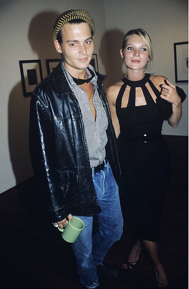 Johnny Depp y Kate Moss en 1995.