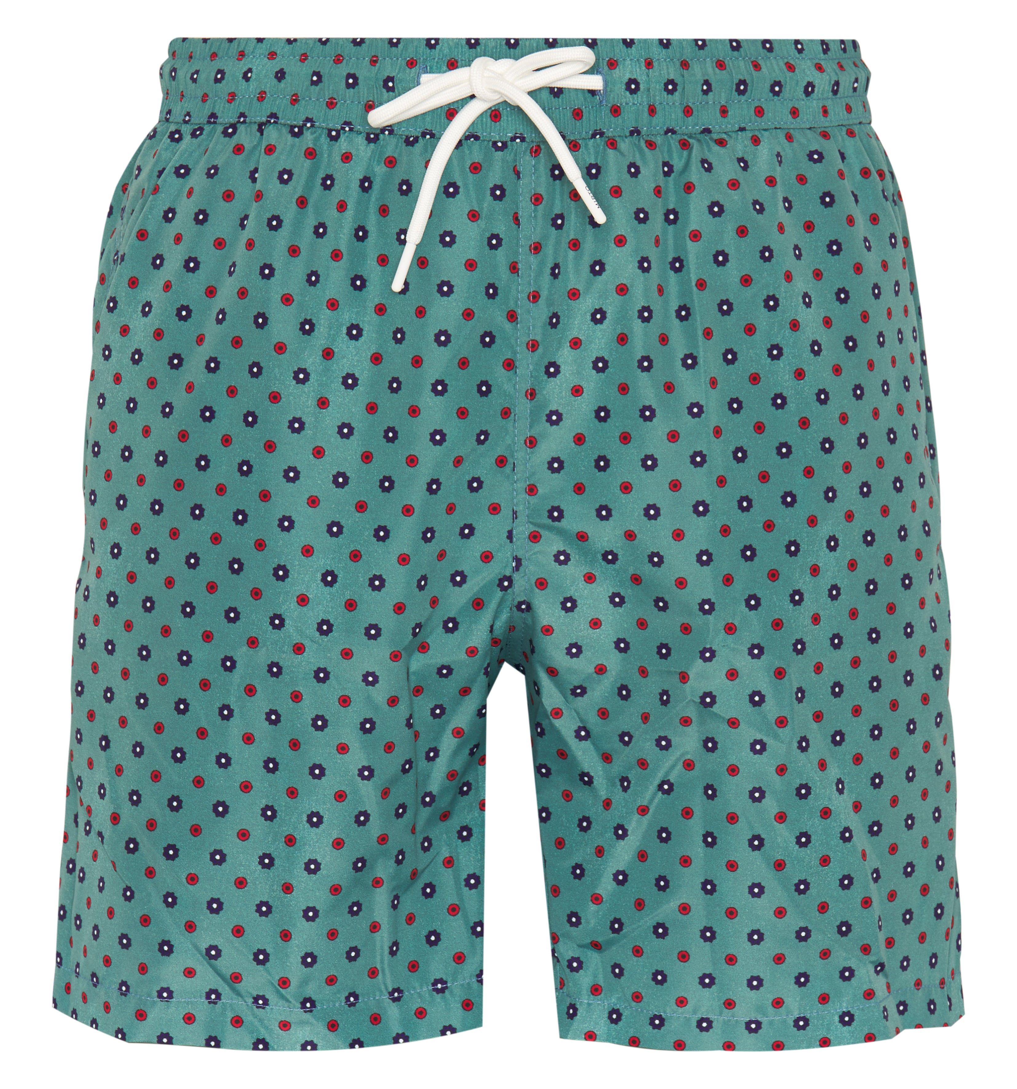 La firma 'made in Spain' Mirto propone para este verano distintas piezas de baño realizadas en tejido hidrófugo de secado rápido y suave al tacto como este bañador estampado con fondo verde y cordón. Precio: 95,90 euros