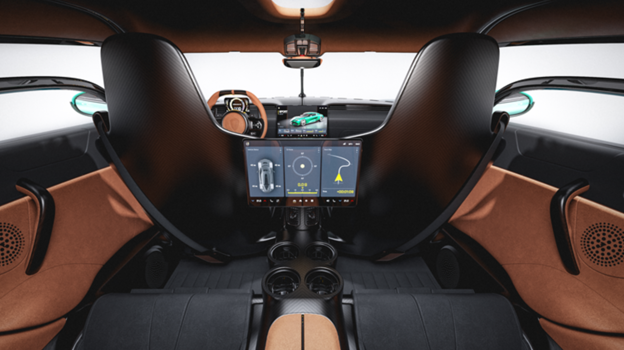 Imagen del espacioso y confortable interior del Koenigsegg Gemera