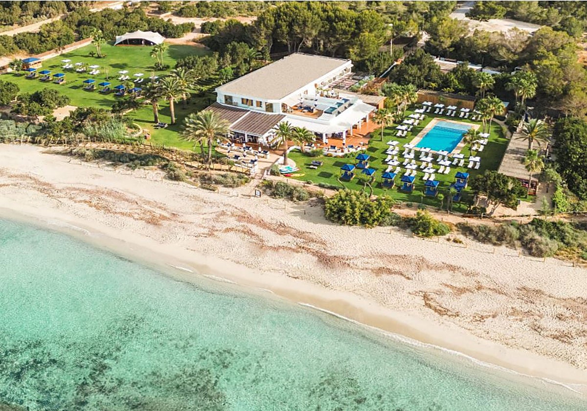 Vista aérea del hotel Gecko Formentera