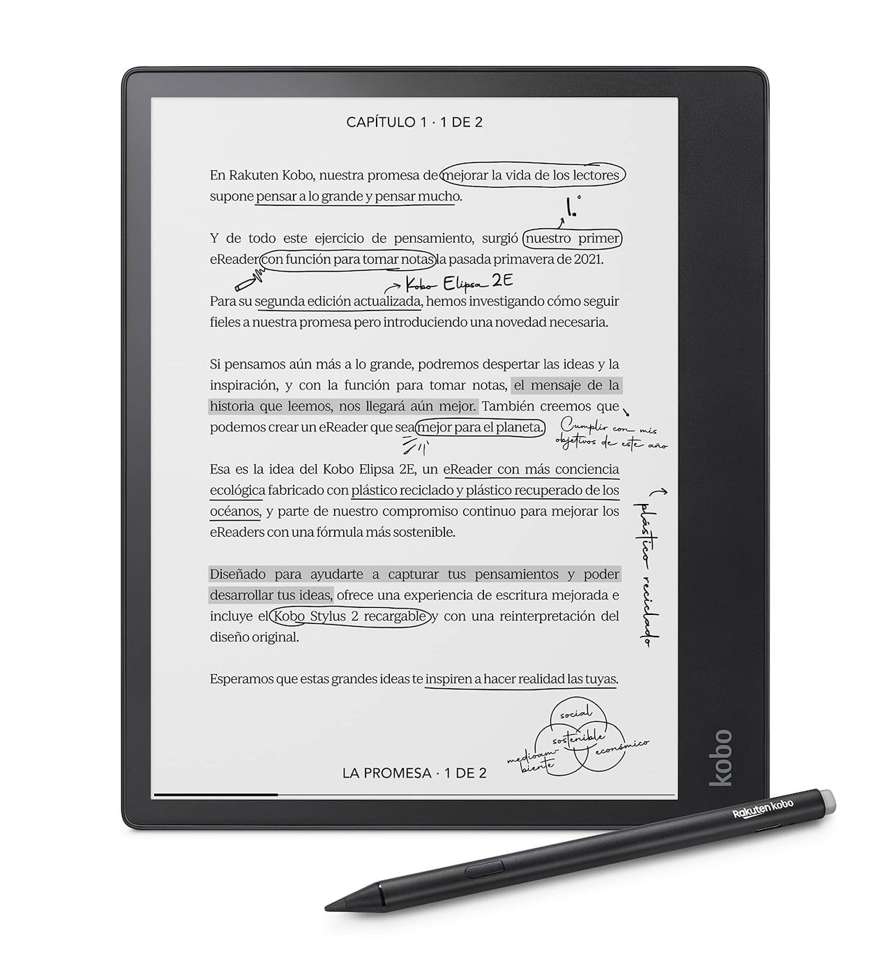 Para los aficionados a la lectura, los libros electrónicos se han convertido en los últimos tiempos en un recurso práctico y cómodo. El nuevo modelo de Rakuten, Kobo Elipsa 2E tiene además funciones avanzadas como escribir en la pantalla o escuchar audiolibros, entre otras. Cuenta con una pantalla de 10,3 pulgadas, con resolución 1404 x 1872, modo noche y 32 GB de capacidad para almacenar una gran biblioteca de libros escritos, audiolibros y notas. Su precio de venta es de 399 euros.